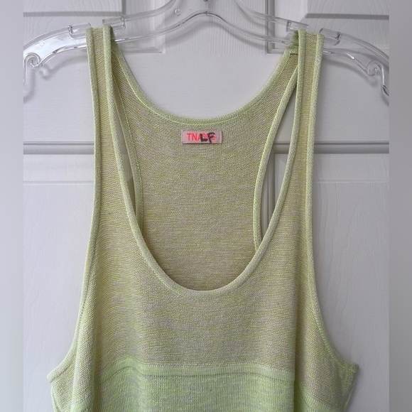 TNA Knit Oversized Racerback Tank M Pale Neon Green - Picture 3 of 15